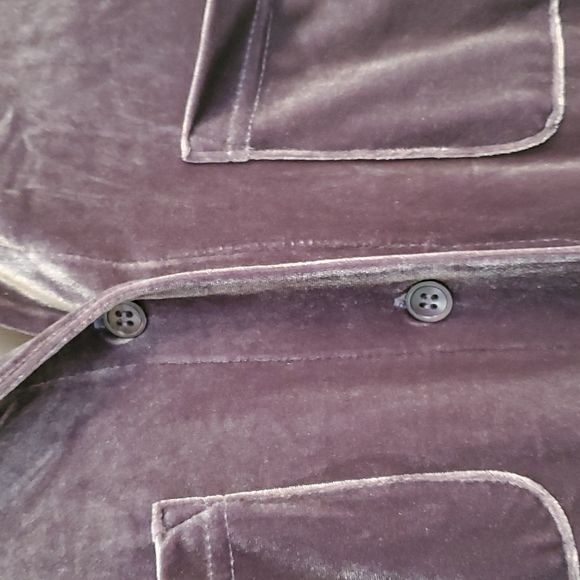 Long Grey Velvet Shirt Dress - New - Picture 4 of 8